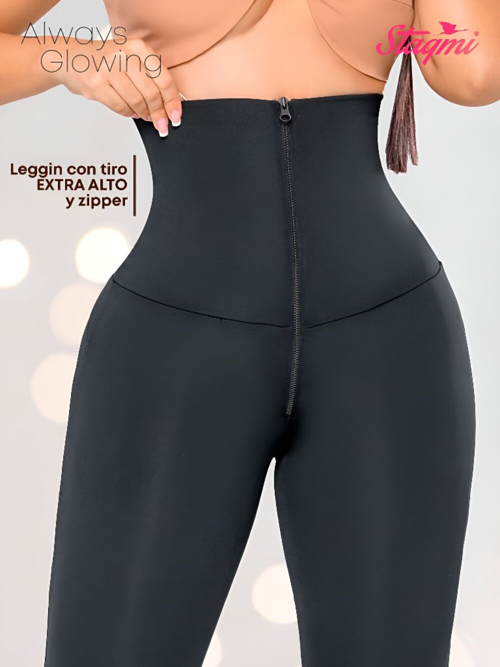 Leggings w/ Built-In Shaper Faja Stagmi Colombian Tummy Control Butt Shaping NEW